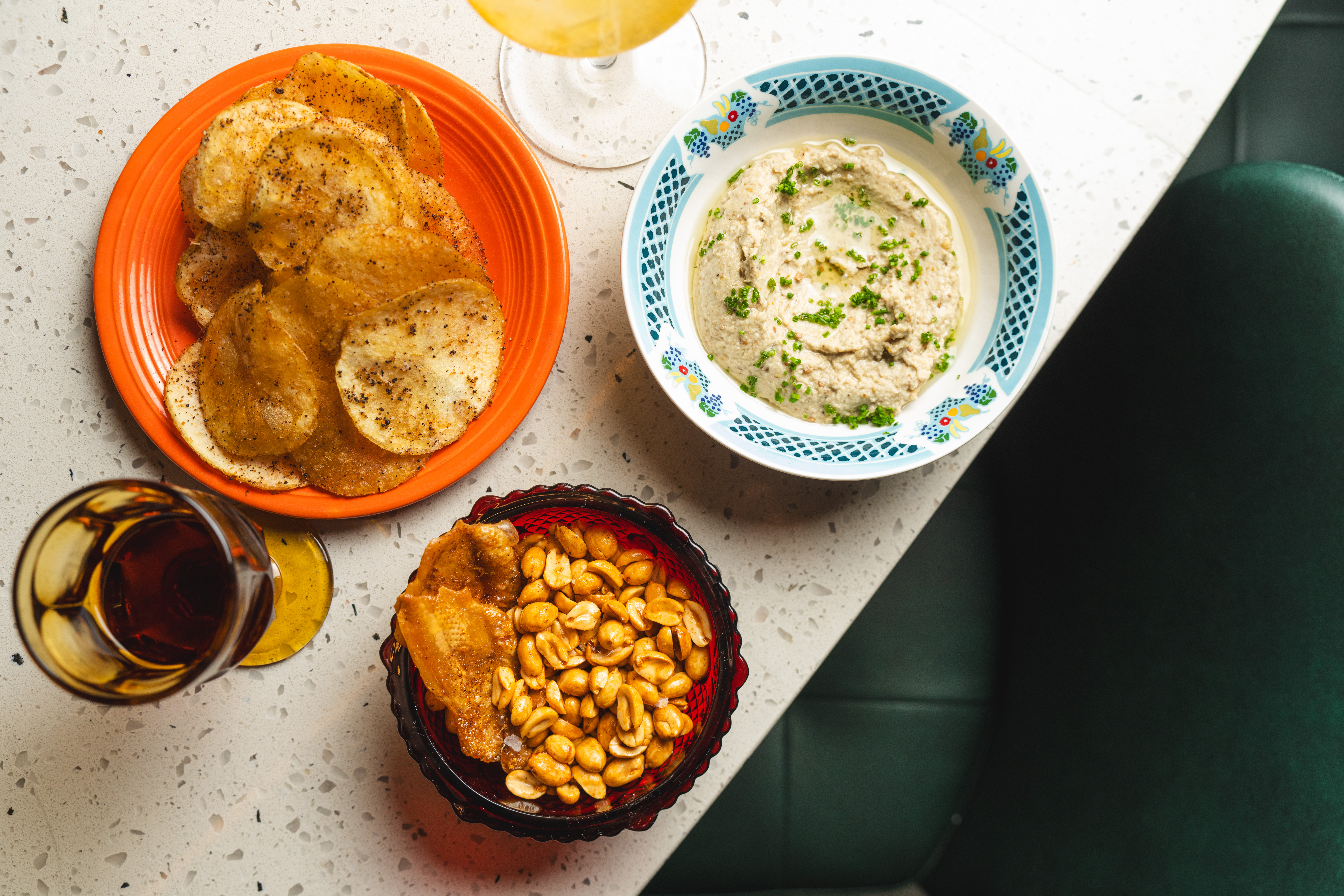 A shared table of tapas at Finca North Park
